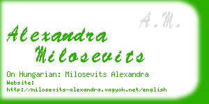 alexandra milosevits business card